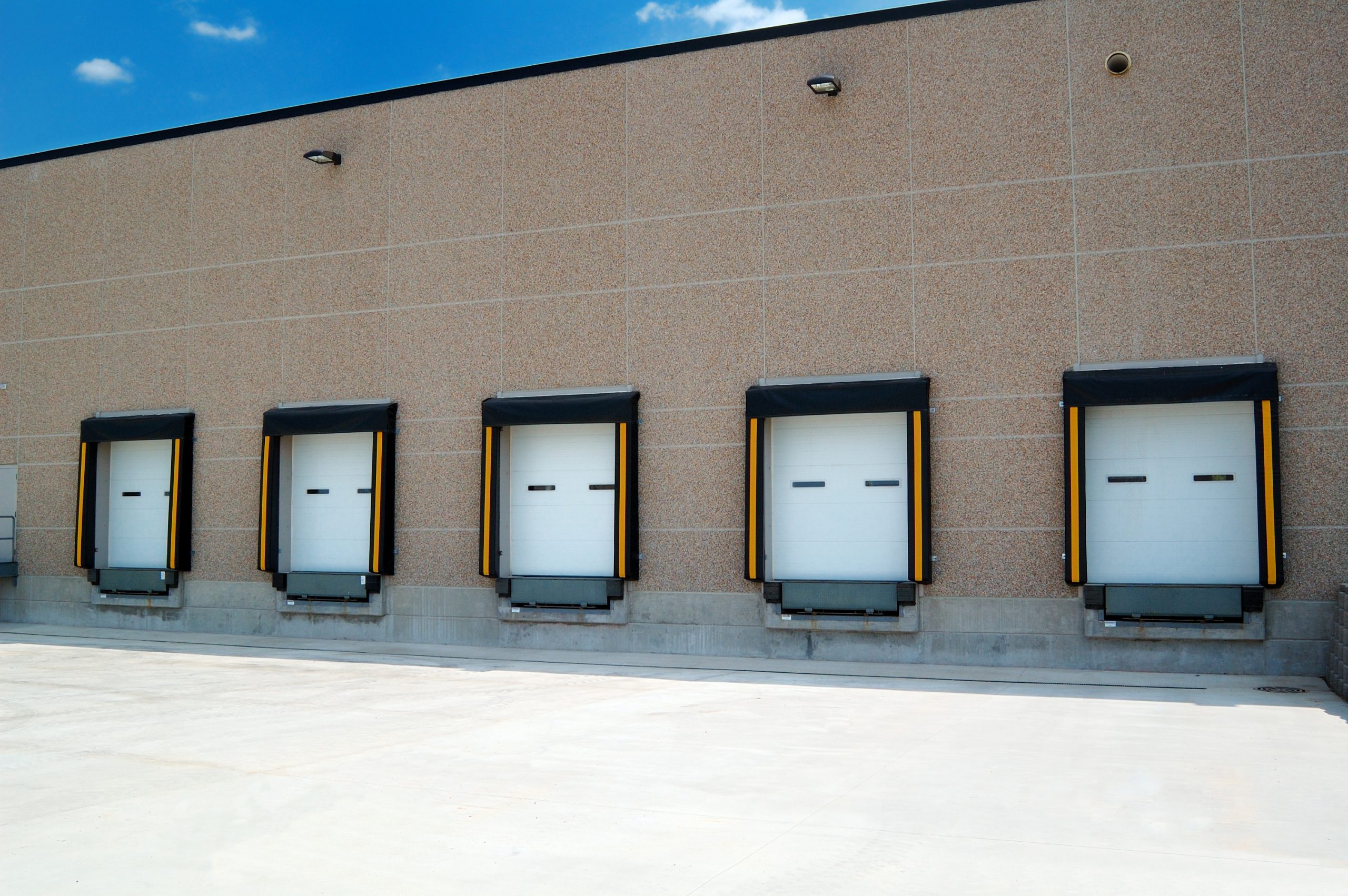 Big truck doors on commercial building