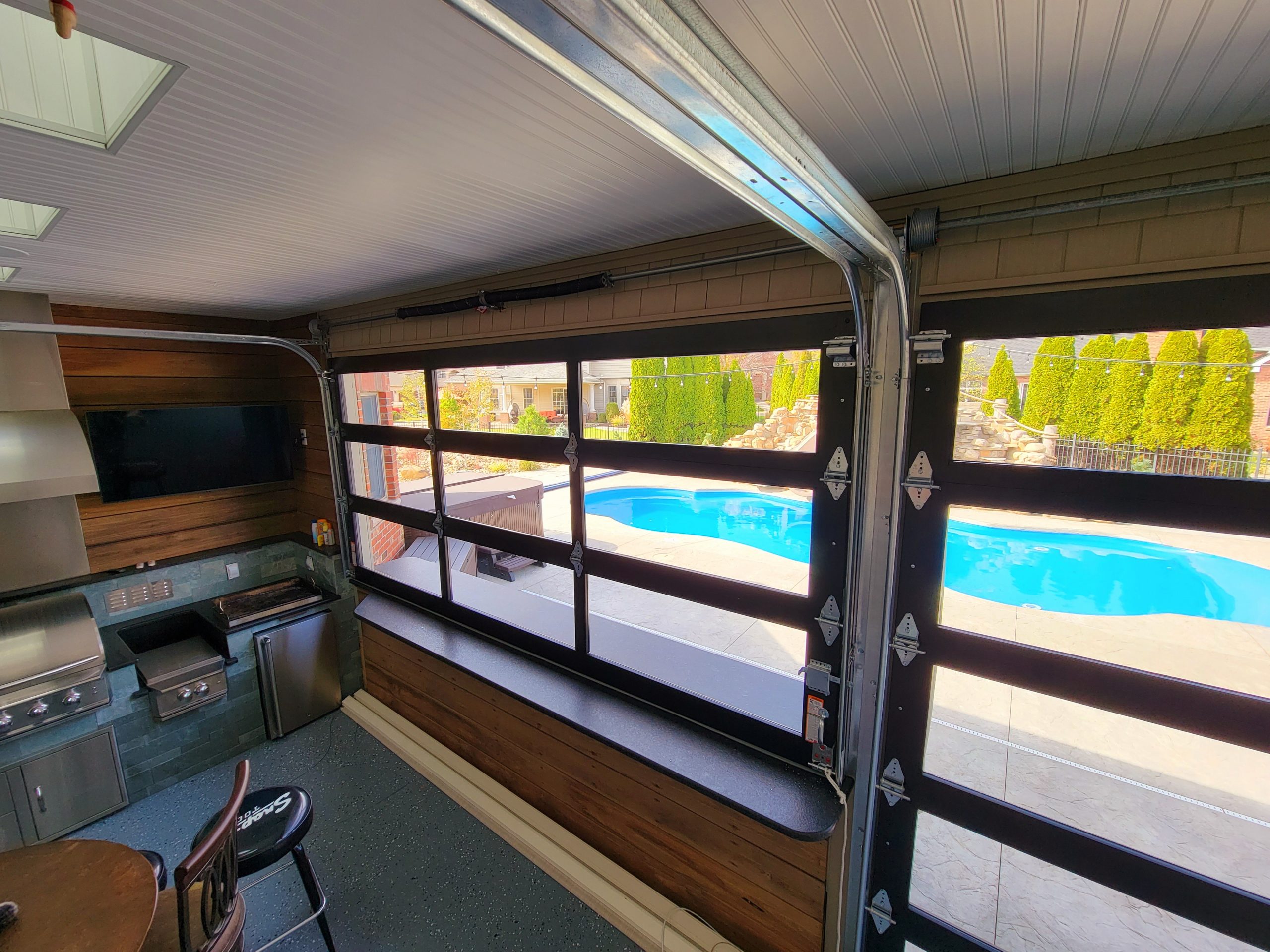 Pool house roll up doors